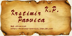 Krstimir Paovica vizit kartica